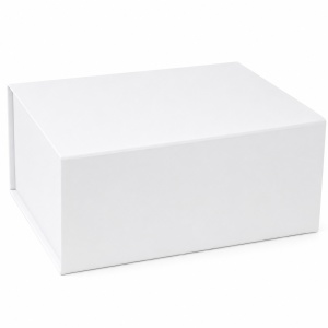 Cutie Cadou 28x20x9 cm, cu Închidere Magnetică, Cutie Premium pentru Cadouri, Alb, KRM113-57