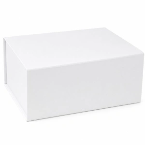 Cutie Cadou 28x20x9 cm, cu Închidere Magnetică, Cutie Premium pentru Cadouri, Alb, KRM113-57