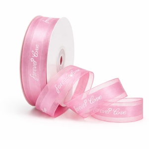 Panglică Satin + Organza 2.5cmX45m KRM5641 - Img 2