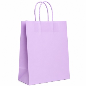 Pungă Cadou 22x11x26 cm din Hârtie Kraft Colorată, cu Mânere Răsucite din Hârtie, pentru Personalizare și Ambalare Cadouri, Set 12 Bucăți, KRM4714 - Img 3