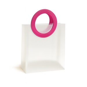Pungi Transparente Cu Maner Colorat M KRM4605A