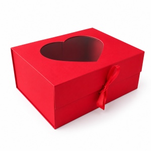 Cutie Cadou 33.5x26x15 cm Pliabilă, Premium cu Geam Inimă KRM5196 - Img 4