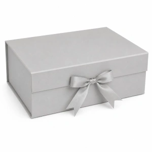 Cutie Cadou Pliabilă 33X25X12 cm, Calitate Premium, Carton Tare cu Fundă de Satin - KRM5213