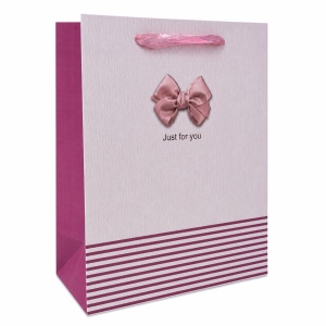 Pungă Cadou 26x12x32 cm din Carton Premium cu Fundă Decorativă și Șnur Textil, Set 12 Bucăți, Pungi Cadou Elegante Angro KRM5358 - Img 2