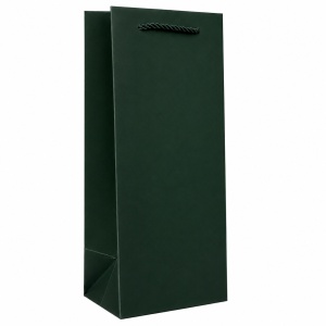 Pungă Cadou pentru Sticlă 12x10x36 cm din Carton Premium cu Șnur Textil, Set 12 Bucăți, Pungi pentru Vin, Șampanie și Băuturi Cadou Angro KRM5351.S - Img 2