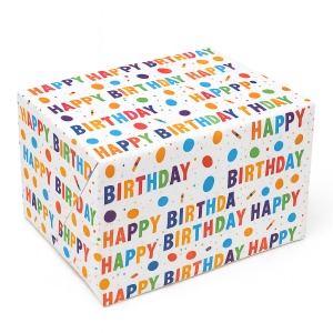 Rolă Hârtie Împachetat Cadouri Happy Birthday 2m KRM5753 - Img 3