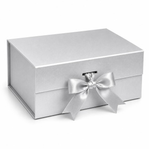Cutie Cadou 20x18x8 cm Pliabilă Premium Magnetică – Carton Rigid cu Fundă Satinată KRM5215 - Img 2