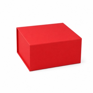 Cutie Cadou 21x21x8 cm, cu Închidere Magnetică, Cutie Premium pentru Cadouri, Roșu, KRM113-51