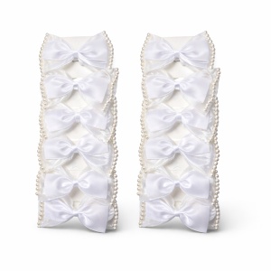 Fundă Păr pe Elastic Albe 12/set KRM5631 - Img 2