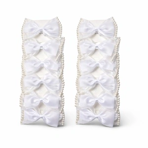 Fundă Păr pe Elastic Albe 12/set KRM5631 - Img 2
