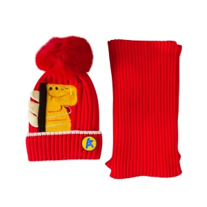 Set Caciulă și Fular Copii Karmiseé KRM5666 - Img 2