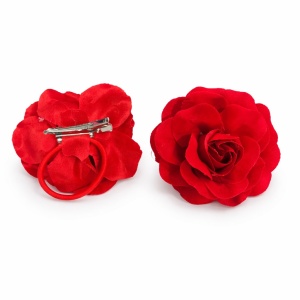 Accesoriu Păr Floare cu Elastic, Ac si Clamă 24buc KRM5617 - Img 2