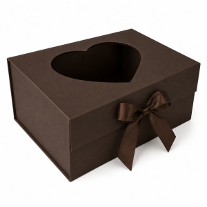 Cutie Cadou 33.5x26x15 cm Pliabilă, Premium cu Geam Inimă KRM5196 - Img 8