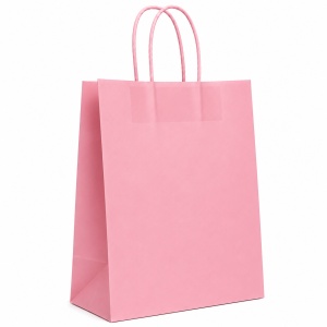 Pungă Cadou 22x11x26 cm din Hârtie Kraft Colorată, cu Mânere Răsucite din Hârtie, pentru Personalizare și Ambalare Cadouri, Set 12 Bucăți, KRM4714 - Img 4