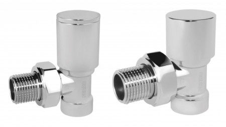 Set robineti radiator decorativi tur/retur coltari Ferro, crom