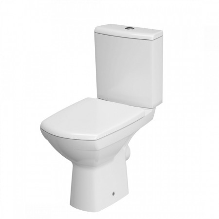 Set wc stativ compact Cersanit Carina CleanOn cu rezervor si capac