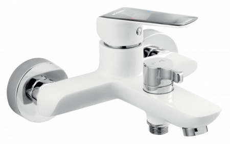 Baterie perete cada-dus Ferro Tina White/Chrome, alb crom