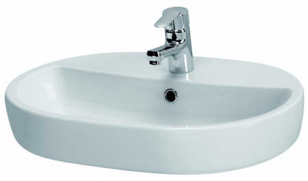 Lavoar pe blat Cersanit Caspia oval, 60 cm