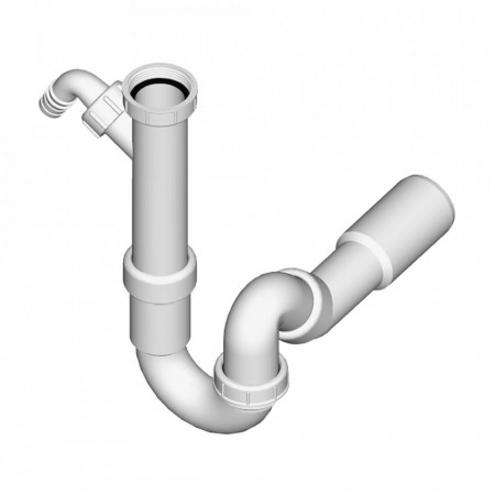 Sifon pentru chiuveta/spalator Fluidmaster Liv fara ventil cu legatura masina spalat