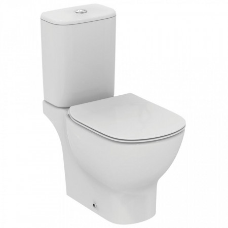 Set complet vas wc stativ Ideal Standard Tesi Aquablade cu rezervor, alimentare laterala si capac wc cu inchidere normala
