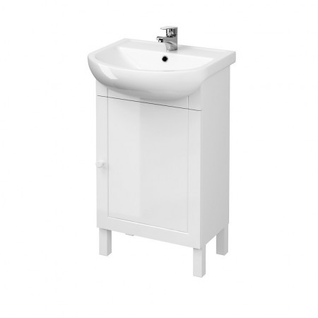 Set mobilier cu lavoar Arteco New Cersanit, 50 cm alb