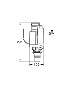 Valva de golire Grohe pentru rezervor incastrat Rapid SL - Img 2