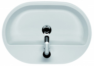 Lavoar pe blat Cersanit Caspia oval, 60 cm - Img 3