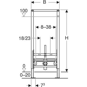 Cadru bideu geberit 112 sch1