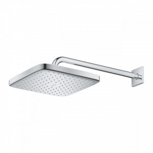 Brat de dus cu palarie fixa Grohe Tempesta Cube 250, crom - Img 1