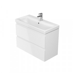  Set mobilier cu lavoar Cersanit Moduo Slim, 80 cm alb DSM  S801-225  2