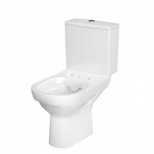 Set wc stativ compact Cersanit City CleanOn cu rezervor si capac slim cu Soft-close si demontare rapida - Img 3