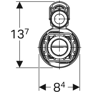 Valva de golire cu doua volume de apa Geberit TIP290 d40 - Img 3