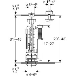 Valva de golire cu doua volume de apa Geberit TIP290 d40 - Img 4
