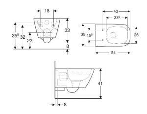 schita tehnica cu dimensiuni vas wc suspendat rimfree selnova square geberit 