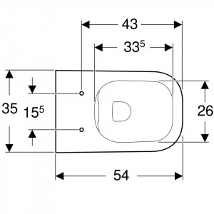 501.546.01.1 Vas WC suspendat Geberit Selnova Square Rimfree, forma partial inchisa schita tehnic