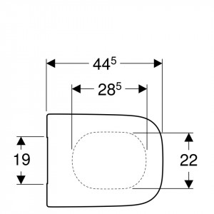 Capac WC Geberit Selnova Square cu fixare de sus si inchidere lenta - Img 4