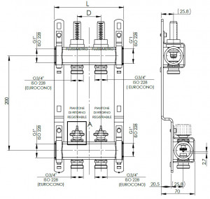 Distribuitor pardoseala inox cu debitmetre 1 1/4”X3/4” Heko - Img 3