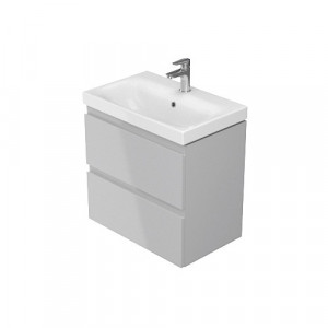  Set mobilier cu lavoar Cersanit Moduo Slim, 60 cm gri DSM  S801-226  fara baterie