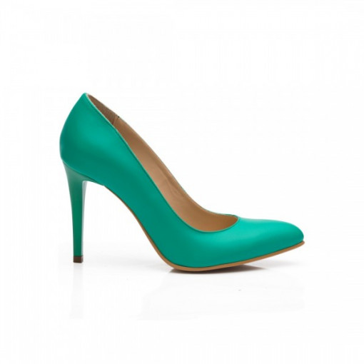 Pantofi din piele naturala verde CA4