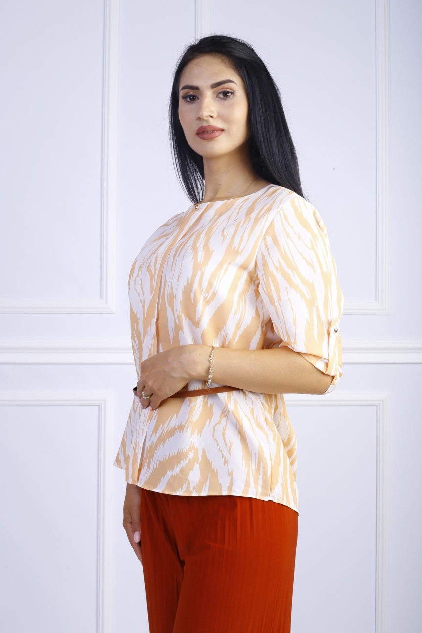Camasa dama RAISA accesorizata cu curea in talie - 1 | YEO