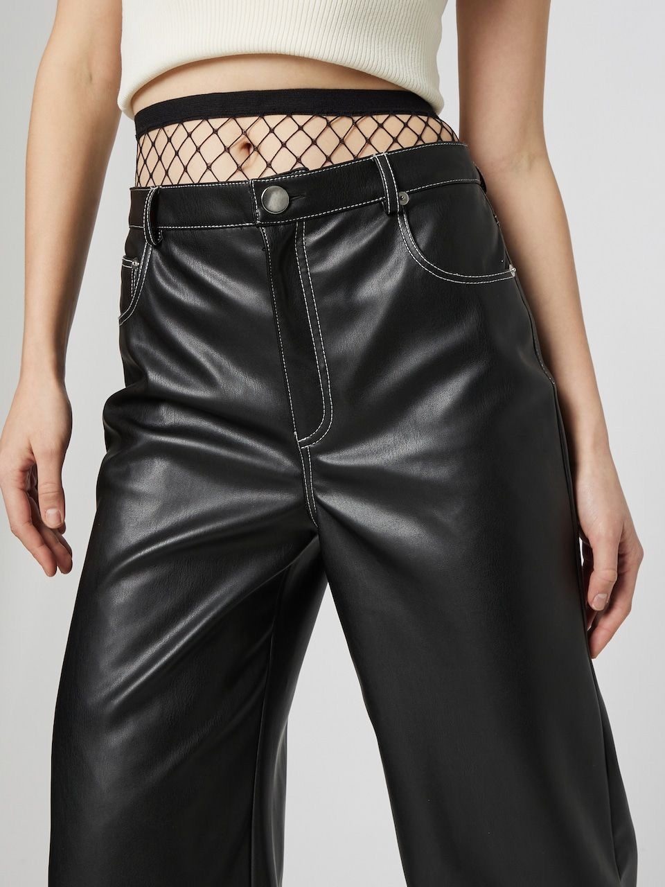 Pantaloni dama din piele ecologica About You Collections - 1 | YEO