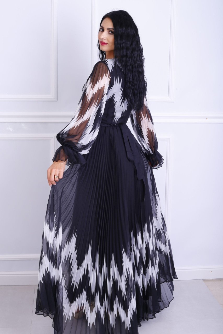 Rochie dama eleganta Romina Neagra pentru evenimente formale și ocazii speciale - 1 | YEO