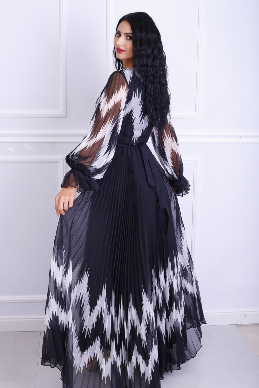 Rochie dama eleganta Romina pe negru - 1 | YEO