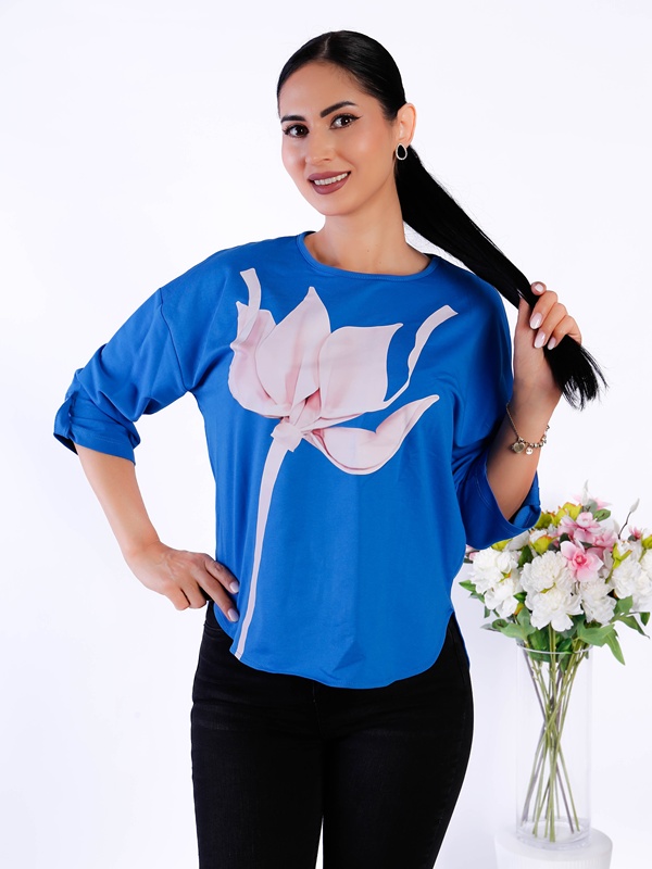 Bluza dama Irina oversize albastra