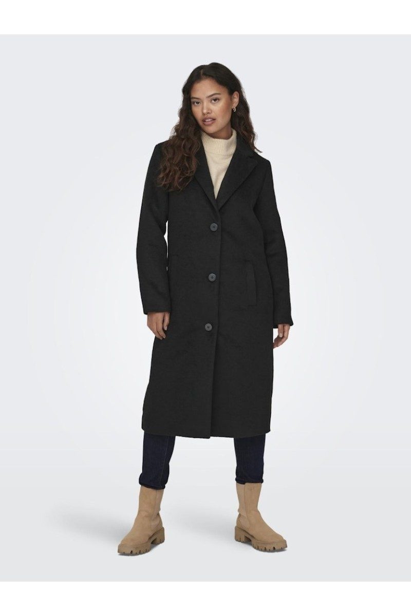 Palton Dama Jacqueline De Young Jdy lung negru - 2 | YEO