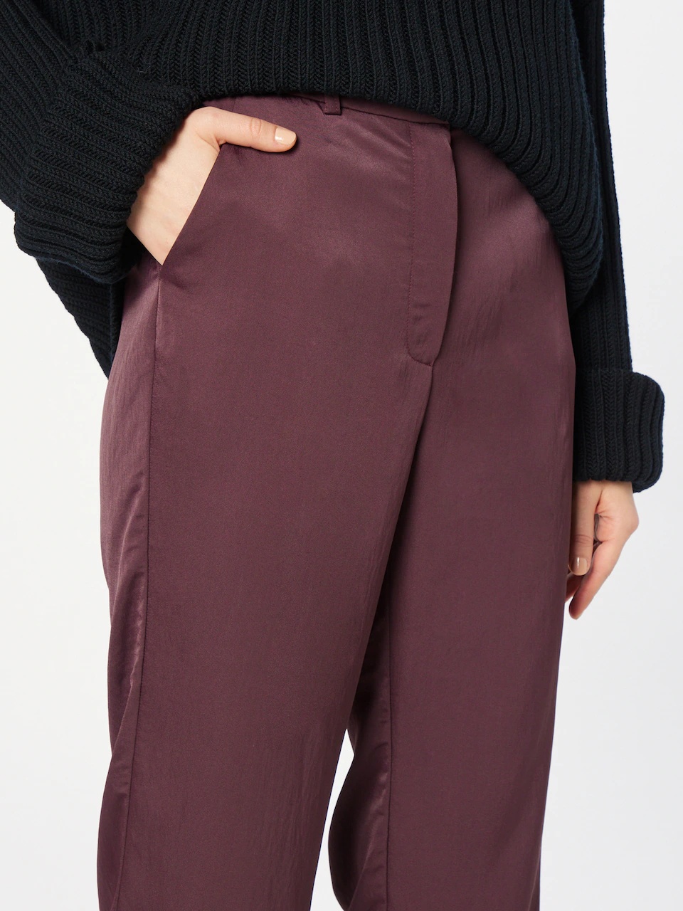 Pantaloni dama Largi cu dunga Maggie\'A LOT LESS pe grena - 2 | YEO