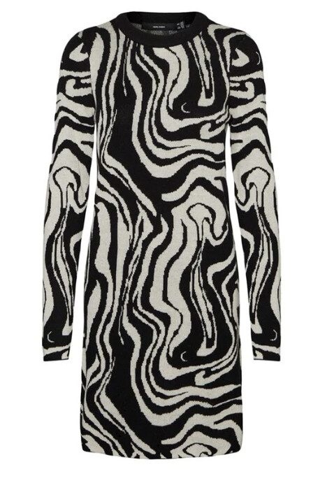 Rochie Casual VERO MODA neagra cu model - 2 | YEO