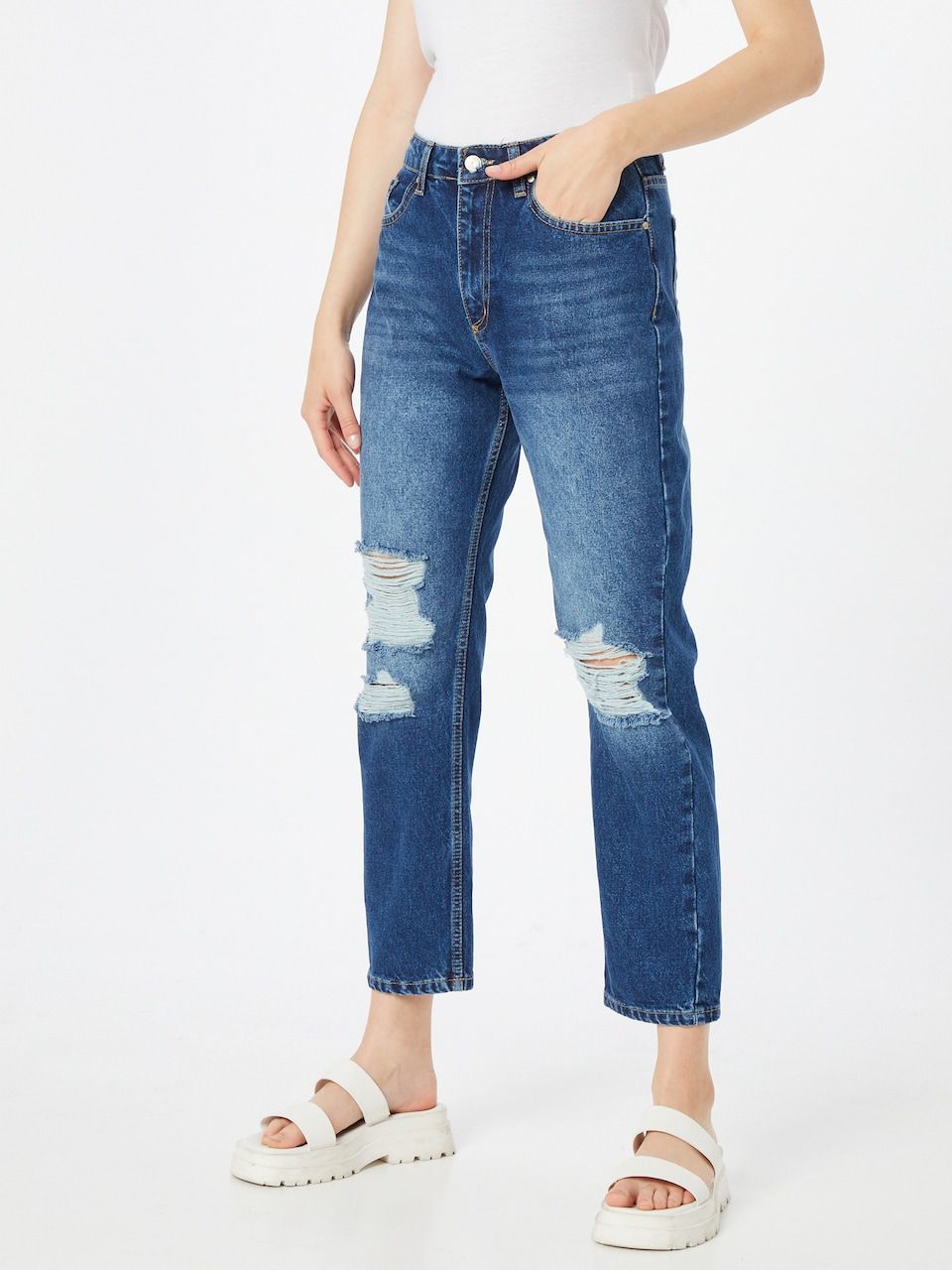 Blugi dama trendy albastru