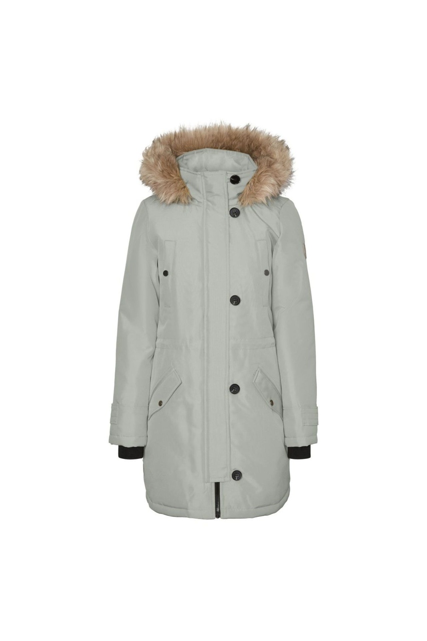 Geaca dama lunga VERO MODA cu gluga imblanita - 1 | YEO