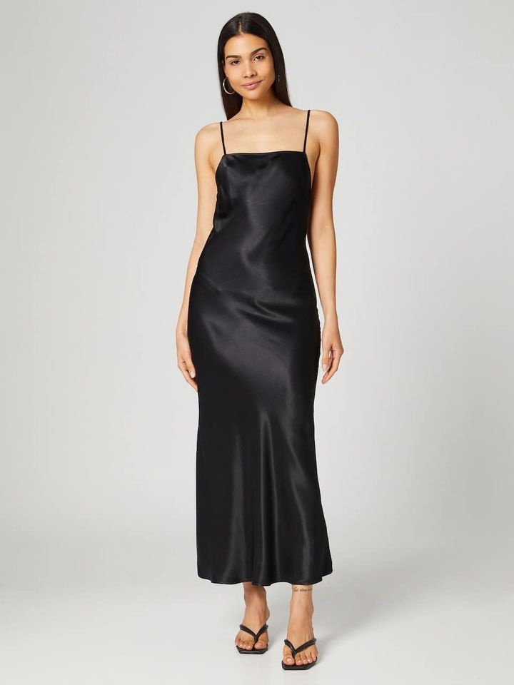 Rochie dama din satin ABOUT YOU negru